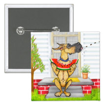 Great Dane SPIT Fawn Pinback Buttons