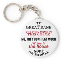 Great Dane Walking Answers Keychain