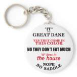 Great Dane Walking Answers Keychain