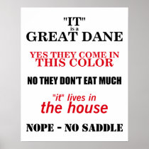 Great Dane Walking Answers Posters