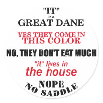 Great Dane Walking Answers Stickers