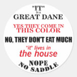 Great Dane Walking Answers Stickers