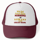 Great Dane & Wife Missing Reward For Great Dane Mesh Hat