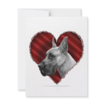 Great Dane with Heart Personalized Announcement