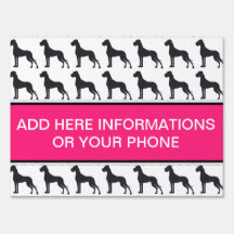 Great Dane Yard Sign