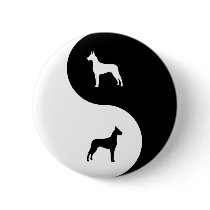 Great Dane Yin Yang Pinback Buttons