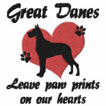 Great Danes Leave Paw Prints Embroidered Sweatshirt