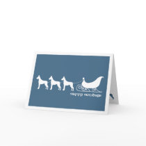 Great Danes Pulling Santa's Sleigh Card