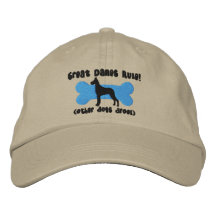 Great Danes Rule Embroidered Hat