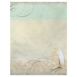 Great Egret Coastal Beach - Monogrammed Stationery Letterhead Template