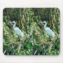 Great Egret Mousepads