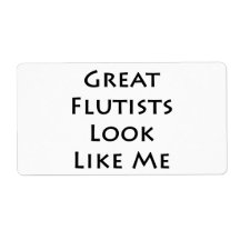 Great Flutists Look Like Me Custom Shipping Labels