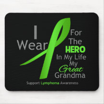 Great Grandma Hero In My Life - Lymphoma Mouse Pads