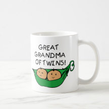 Great Grandma of Twins Pod Coffee Mugs