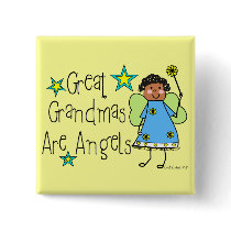 Great Grandmas Are Angels Gifts (Afro-American) Buttons