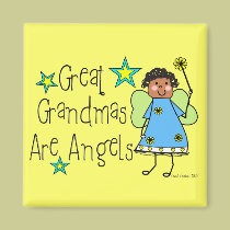 Great Grandmas Are Angels Gifts (Afro-American) magnets