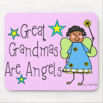 Great Grandmas Are Angels Gifts (Afro-American) mousepads