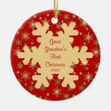 Great Grandma's First Christmas Snowflake Ornament