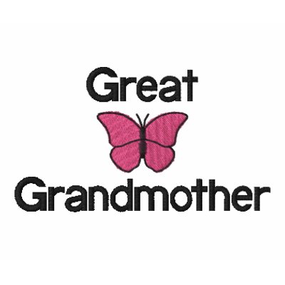 Great Grandmother Pink Butterfly Embroidered Shirt by mothersdaytshirts