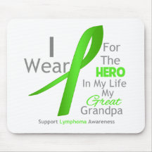 Great Grandpa Hero In My Life - Lymphoma Mouse Pad