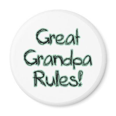 Great Grandpa Rules Fridge Magnets by MyGrandparentsRock