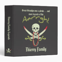 Great Grandpa was a Pirate Family Legends History Vinyl Binder