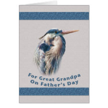 Great Grandpa's Father’s Day Card with Blue Heron