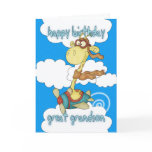 Great Grandson Aeroplane / Airplane Giraffe Birthd Greeting Cards