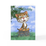 Great Grandson Birthday Card With Cute Jaguar And