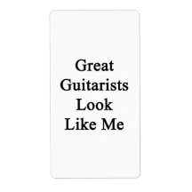 Great Guitarists Look Like Me Shipping Label