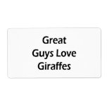 Great Guys Love Giraffes Shipping Label