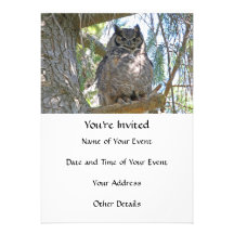 Great Horned Owl Custom Invite