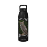 Great Horned Owl water bottle