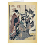 Great house cleaning by Kitagawa,Utamaro Greeting Cards
