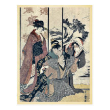 Great house cleaning by Kitagawa,Utamaro Postcards