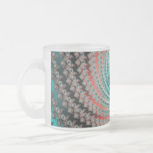 Great Hypnotic Swirl - black, bordeaux, turquoise Coffee Mugs