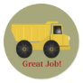 Great Job Dump Truck Sticker - Personalize It!