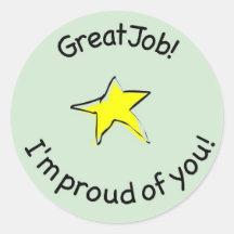 great job sticker for kids