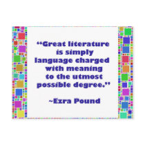 great literature post card