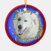 Great Pyrenees CHRISTMAS ORNAMENT SHINING STAR