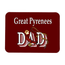Great Pyrenees DAD Rectangle Magnet