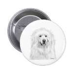 Great Pyrenees Drawing Button