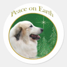 Great Pyrenees Peace Sticker