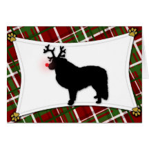 Great Pyrenees Reindeer Christmas Card