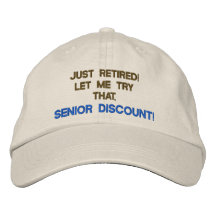 GREAT SENIOR MOMENTS EMBROIDERED HATS