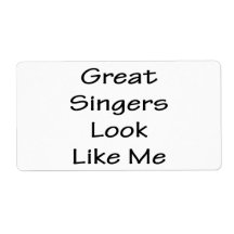 Great Singers Look Like Me Personalized Shipping Label