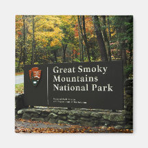 Great Smoky Mountains National Park Autumn Sign Magnets