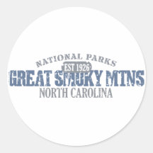 Great Smoky Mountains National Park Round Sticker
