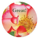 Great! stickers Red White Rose Flowers Colourful
