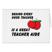 Great Teacher Aide Greeting Cards
